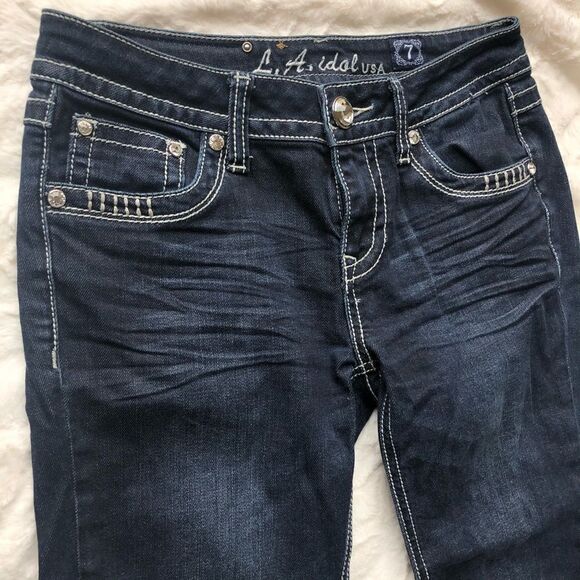 L.A. Idol Angel Wings Flap Pocket Pockets Capri - Women’s 7 - Picture 8 of 9